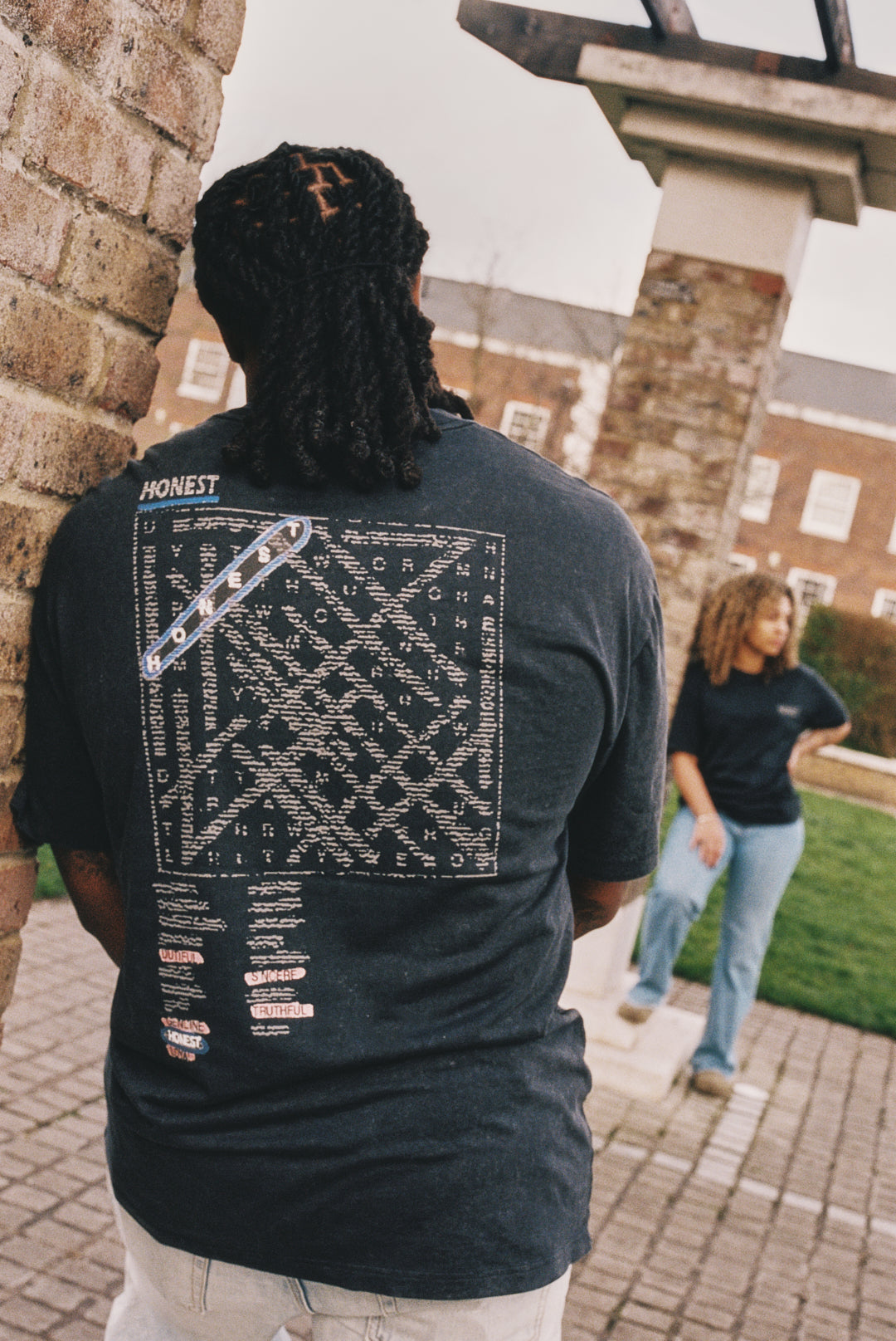 WORDSEARCH T- SHIRT - WASHED NAVY (UNISEX)