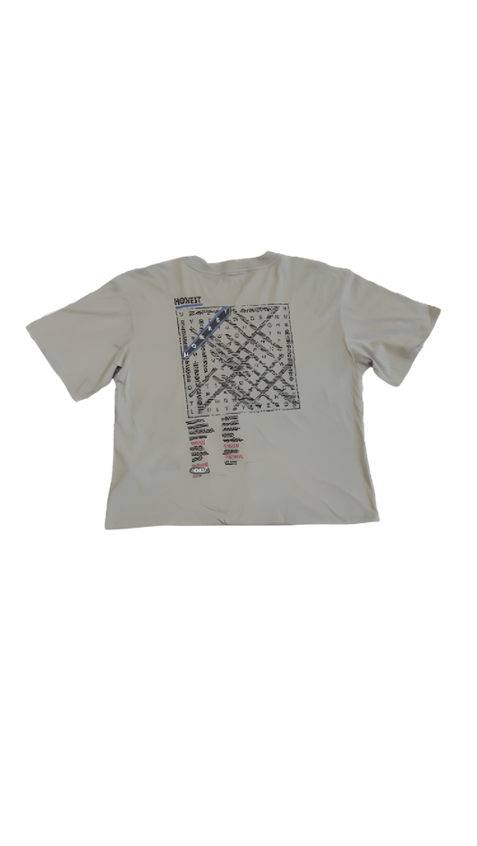 WORDSEARCH T- SHIRT - GREY (WOMENS)