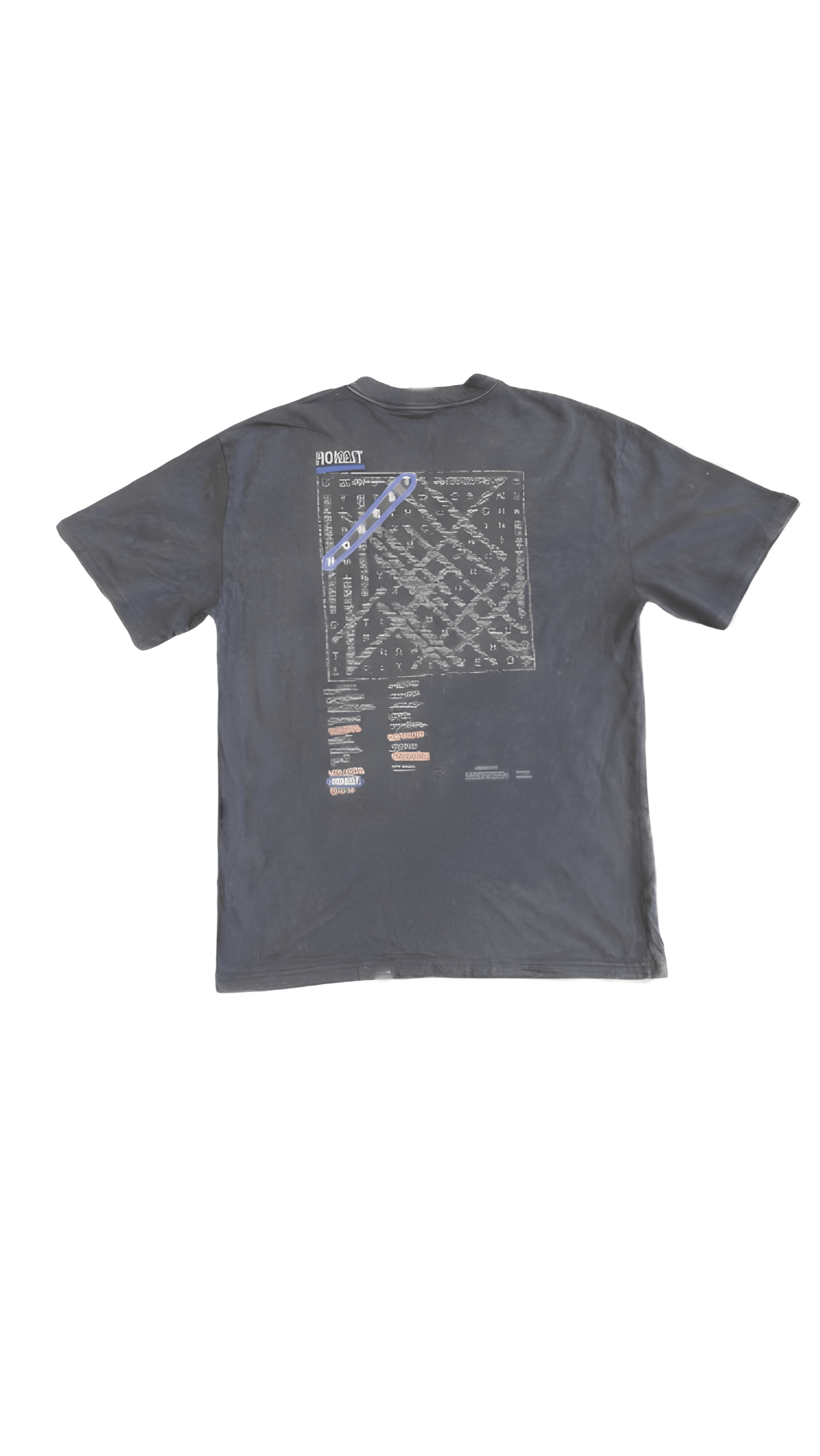 WORDSEARCH T- SHIRT - WASHED NAVY (UNISEX)